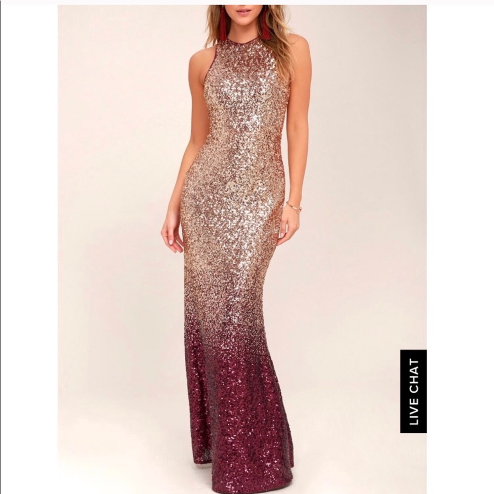 Lulu’s Infinite Dream Ombré Sequin Dress